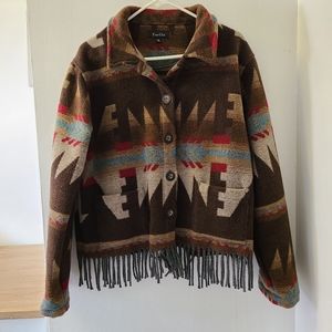 True Grit Fringe Wool-Blend Jacket